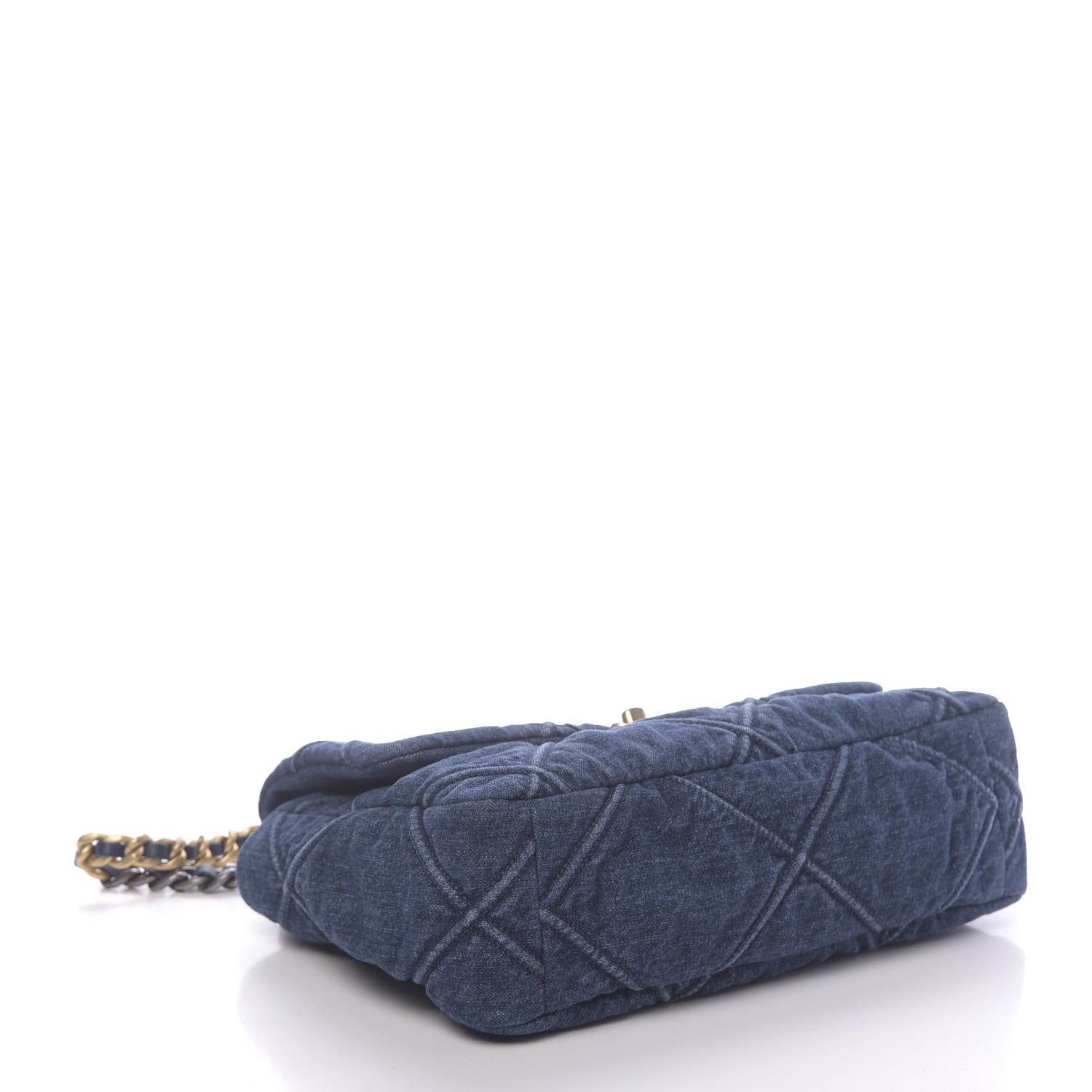 Chanel Denim Quilted Medium 19 Flap Blue 4 of 11