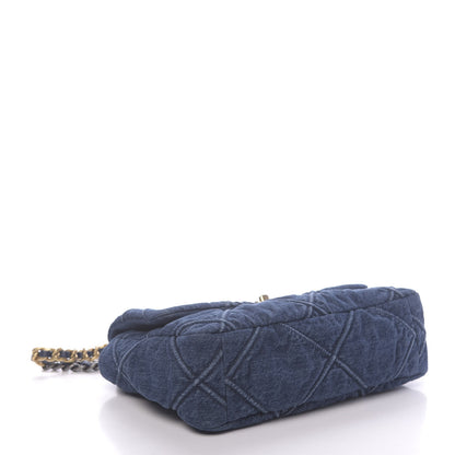 Chanel Denim Quilted Medium 19 Flap Blue 4 of 11