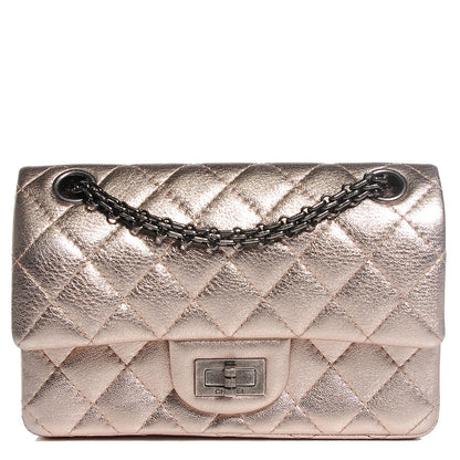 Chanel Metallic Calfskin 2.55 Reissue 225 Flap Dark Silver 1 of 9