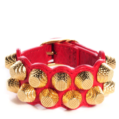 Balenciaga Agneau Arena Giant Gold Bracelet Rouge Cardinal 1 of 5