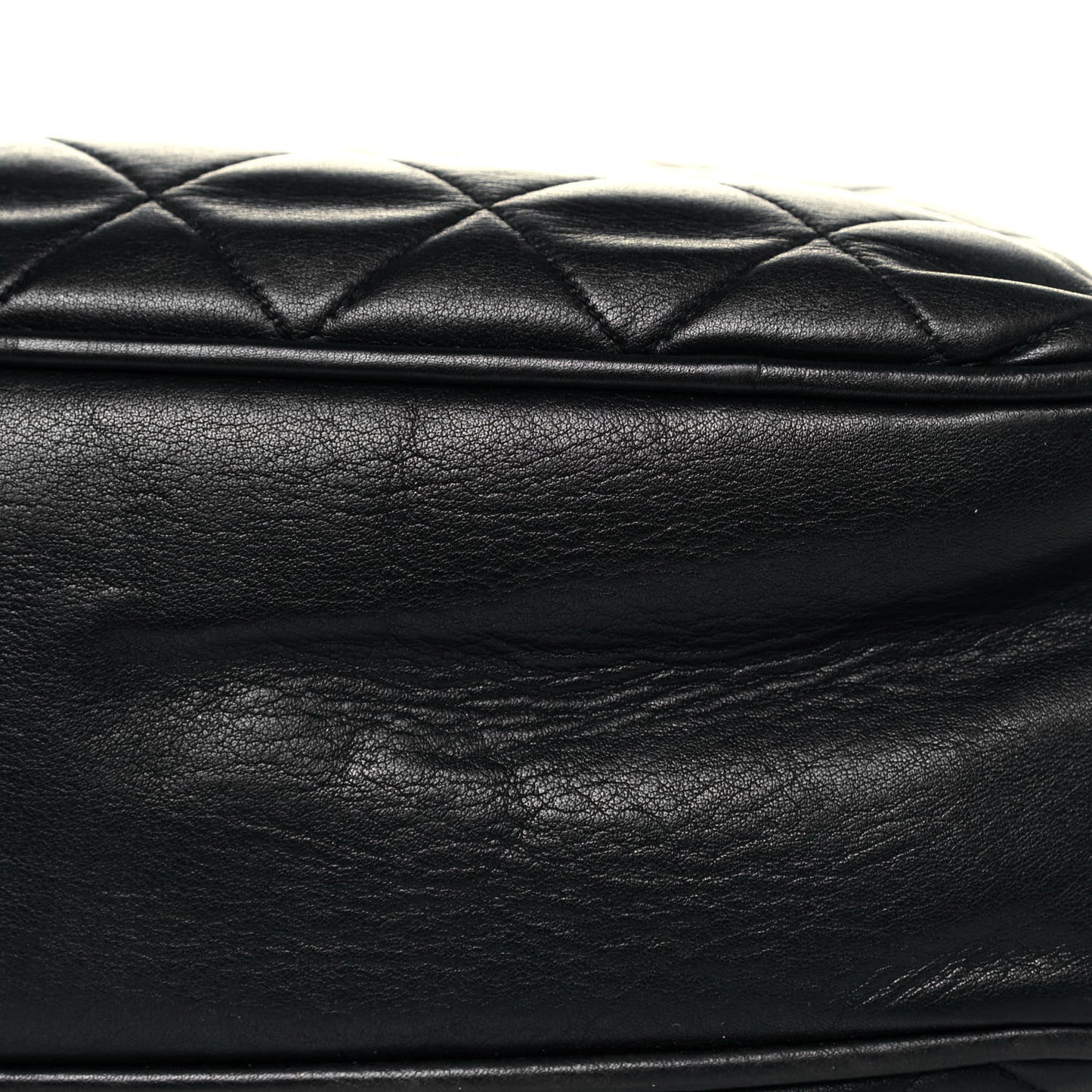 Lambskin Quilted Shoulder Bag Black