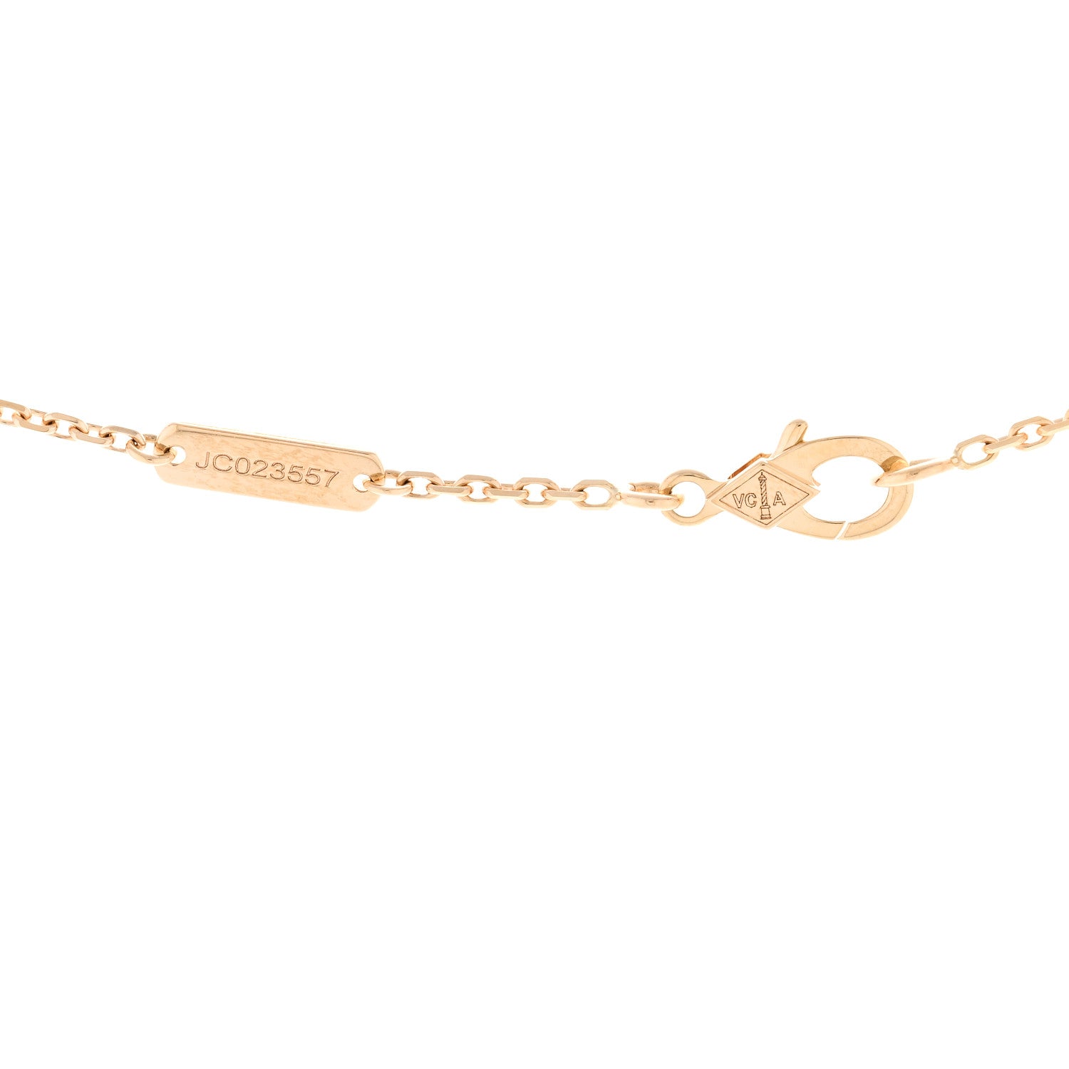 Van Cleef & Arpels 18K Yellow Gold Mother of Pearl Vintage Alhambra Pendant Necklace 5 of 6