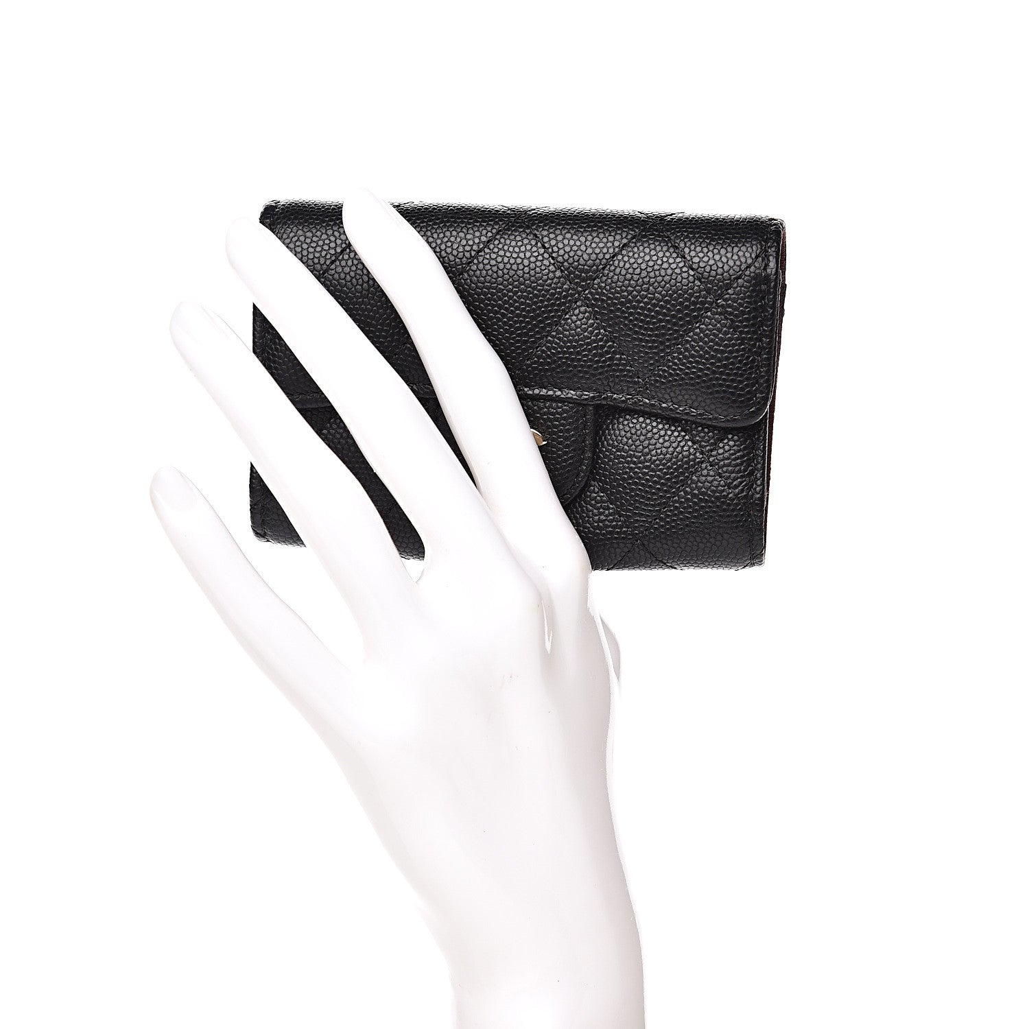 Chanel Caviar Quilted Classic 4 Key Holder Wallet Black 2 of 10