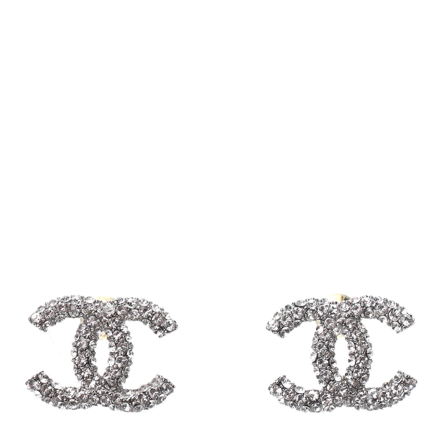 Crystal CC Earrings Silver