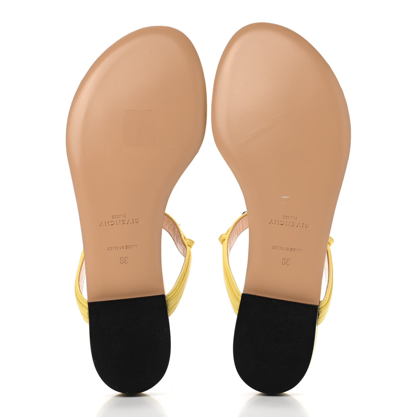 Calfksin Elba Thong Sandals 39 Pale Yellow