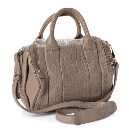 Alexander Wang Pebbled Lambskin Rockie Latte Rose Gold Hardware 4 of 13