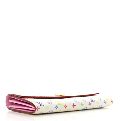 Louis Vuitton Monogram Multicolor Sarah Wallet White Litchi 4 of 6