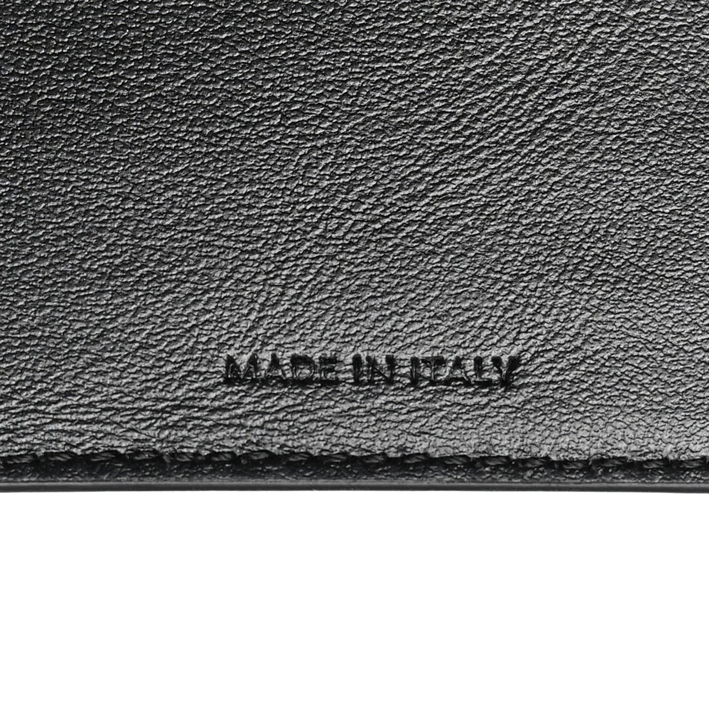 Grained Calfskin Small Multifunction Folded Wallet Black