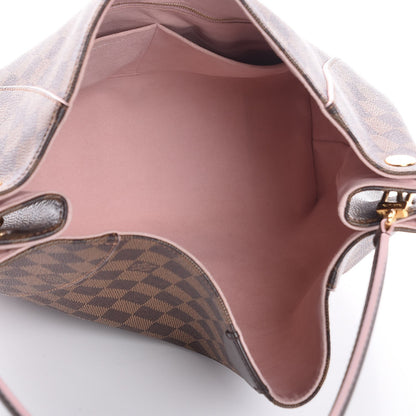 Louis Vuitton Damier Ebene Caissa Hobo Rose Ballerine 6 of 11