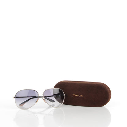 Tom Ford Metal Charles Aviator Sunglasses TF35 Silver 8 of 8