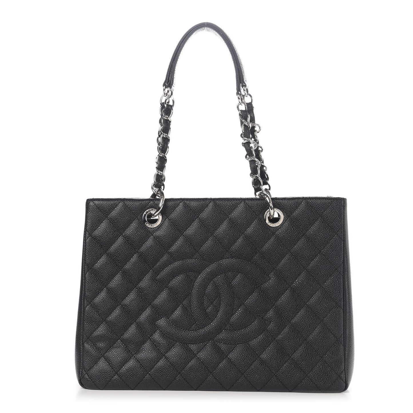 Caviar Quilted Grand Shopping Tote GST Black