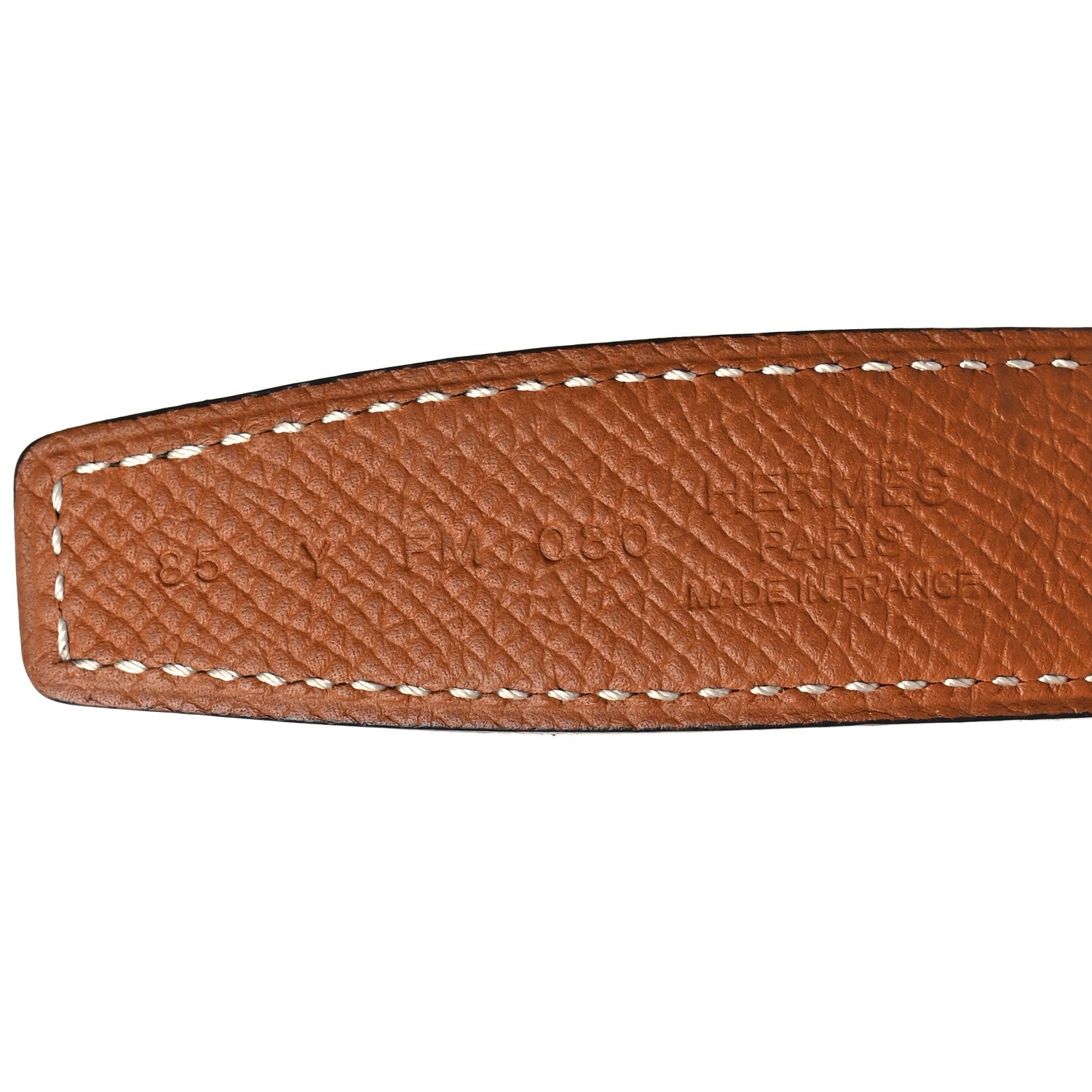 Hermes Epsom Swift 24mm H Belt 85 Gold Black 3 of 6