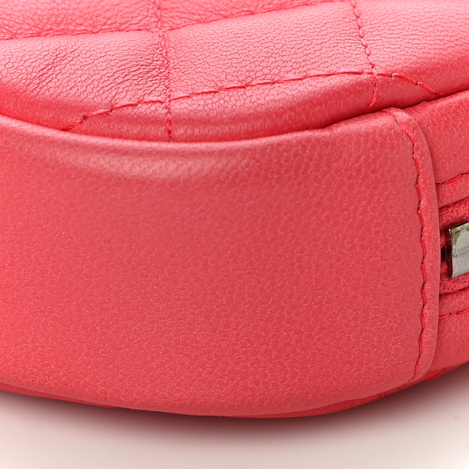 Chanel Lambskin Quilted Zip Around Classic Coin Purse Coral 10 of 10