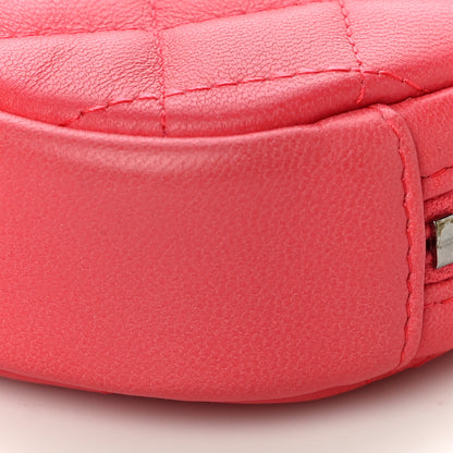 Chanel Lambskin Quilted Zip Around Classic Coin Purse Coral 10 of 10