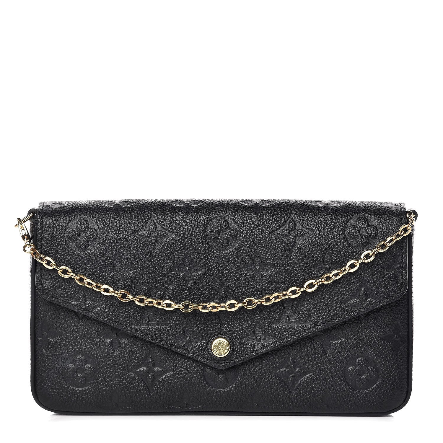 Louis Vuitton Empreinte Pochette Felicie Chain Wallet Black 1 of 11