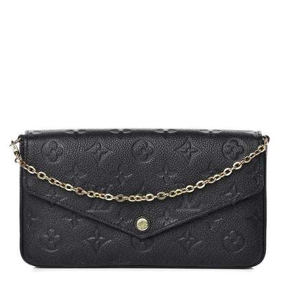 Louis Vuitton Empreinte Pochette Felicie Chain Wallet Black 1 of 11