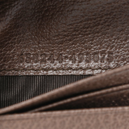 Gucci Monogram Jumbo GG Textured Dollar Calfskin Diana Card Case Wallet Camel Ebony New Acero 7 of 8