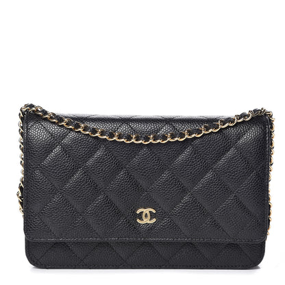 Chanel Caviar Quilted Wallet On Chain WOC Black 1 of 11