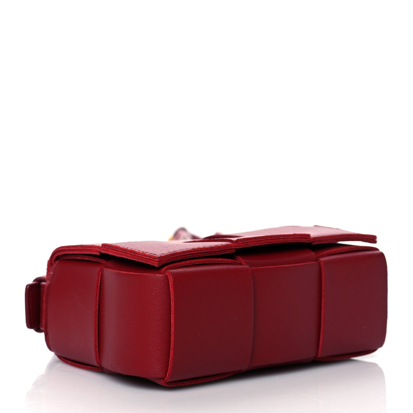 Lambskin Maxi Intrecciato Extra Mini Cassette Crossbody Bag Bordeaux