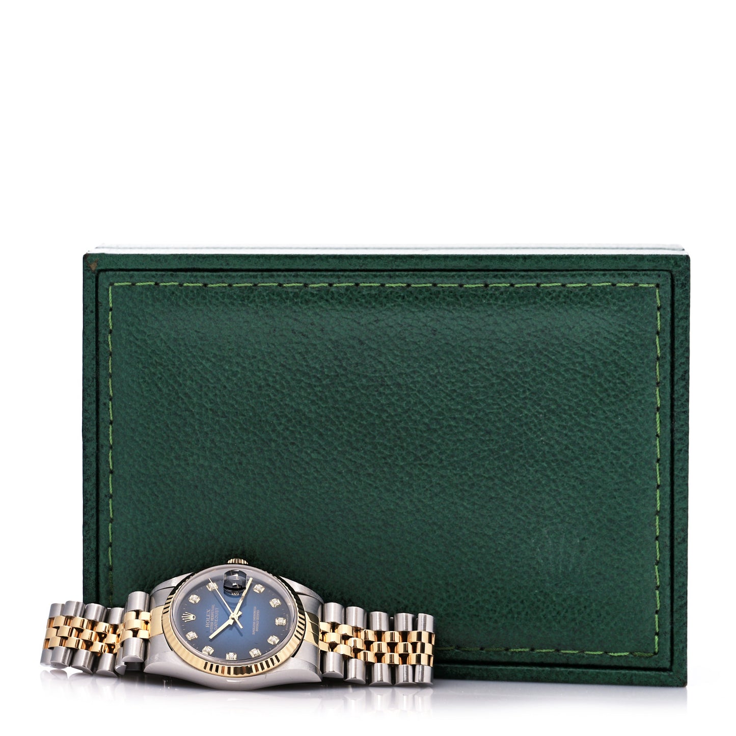 Stainless Steel 18K Yellow Gold Diamond 36mm Oyster Perpetual Datejust Watch Blue 16233