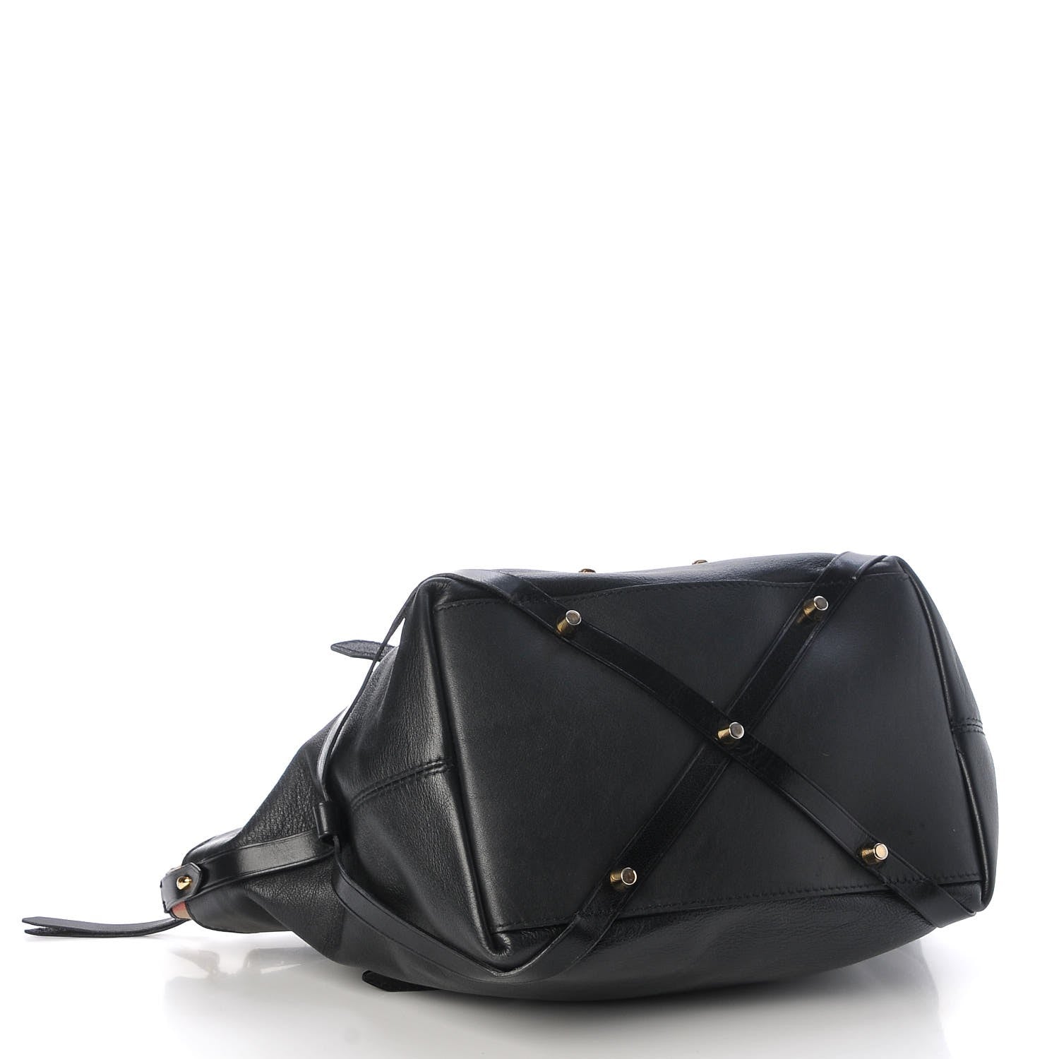 Burberry Calfskin House Check Small Salisbury Tote Black 4 of 10