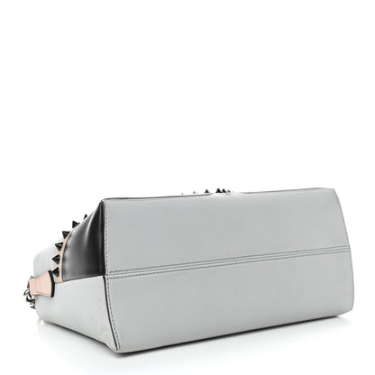 Fendi Vitello Dolce Monster Eyes Inlay Studded Medium By The Way Boston Bag Grigio Perla Nuvola Multicolor 4 of 10