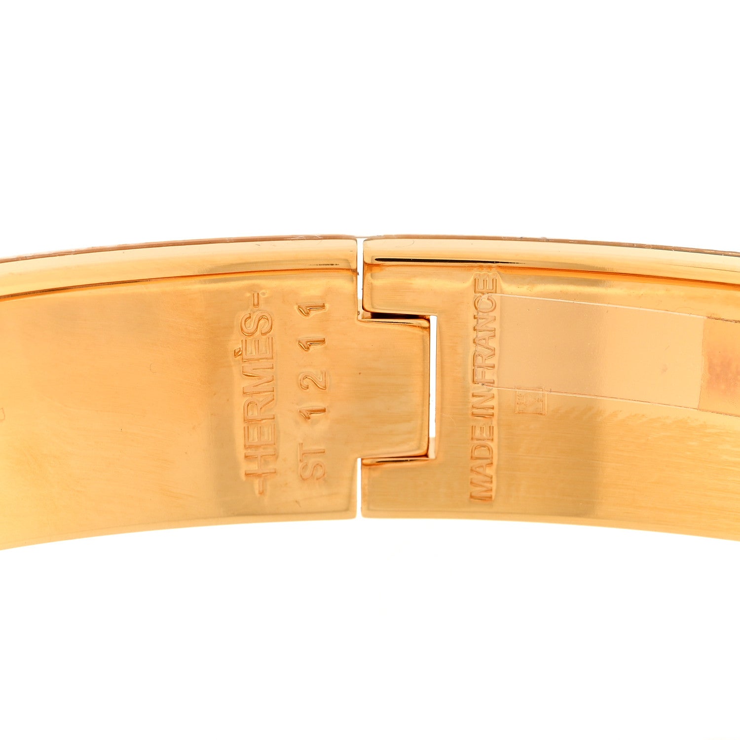 Hermes Enamel Narrow Clic Clac H Bracelet GM White 3 of 3