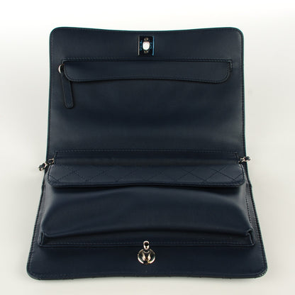Chanel Patent Quilted Clutch Flap Dark Blue 5 of 8