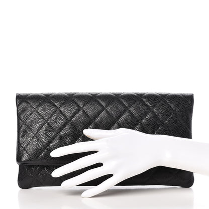 Chanel Caviar Quilted CC Beauty Clutch Black 2 of 9