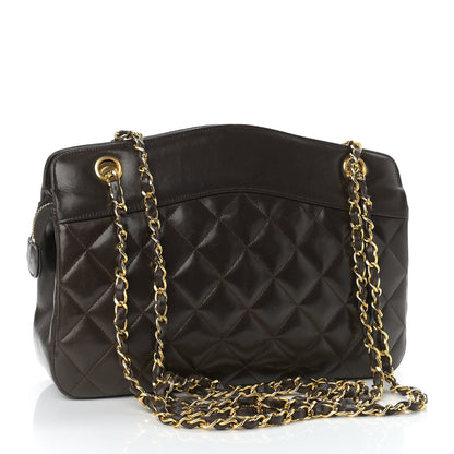 Chanel Lambskin Quilted Shoulder Bag Brown 2 of 11