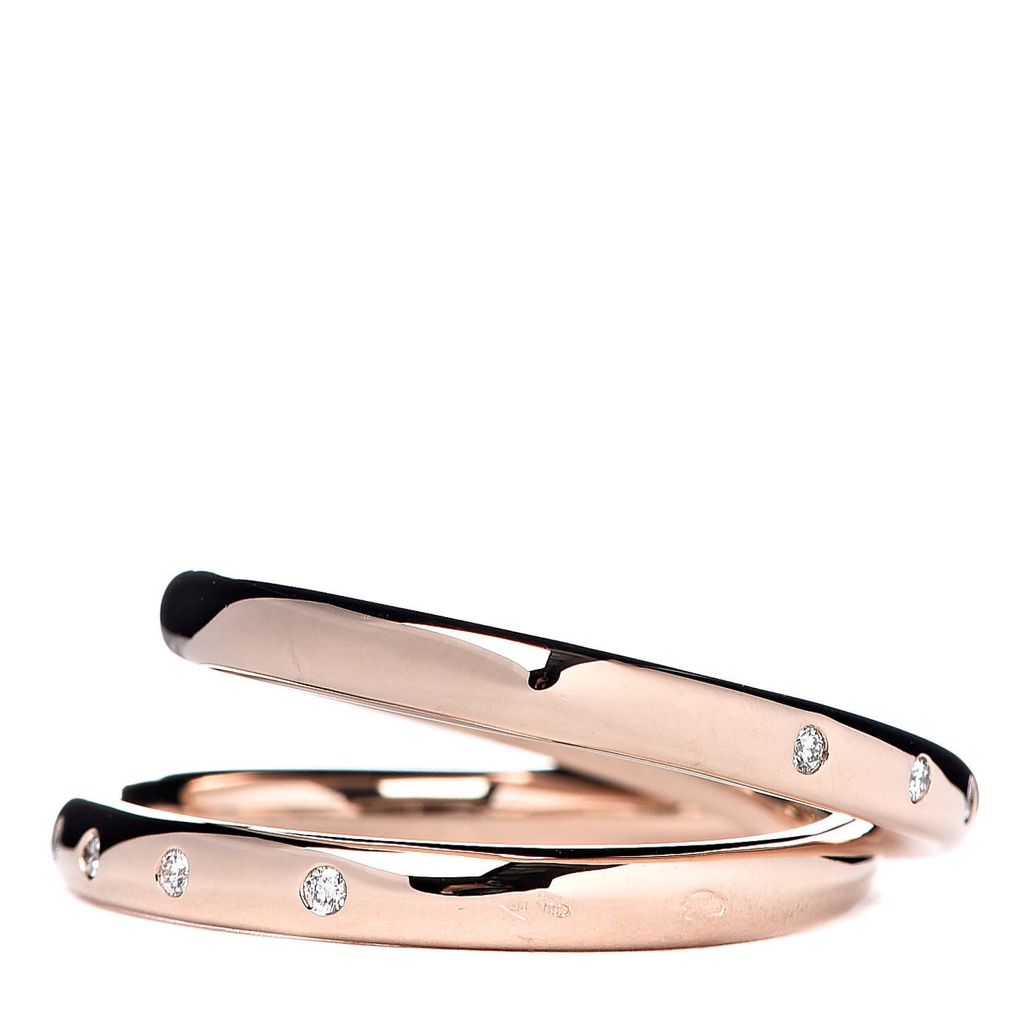 18K Rose Gold Diamond Vertige Coeur Ring 53 6.25