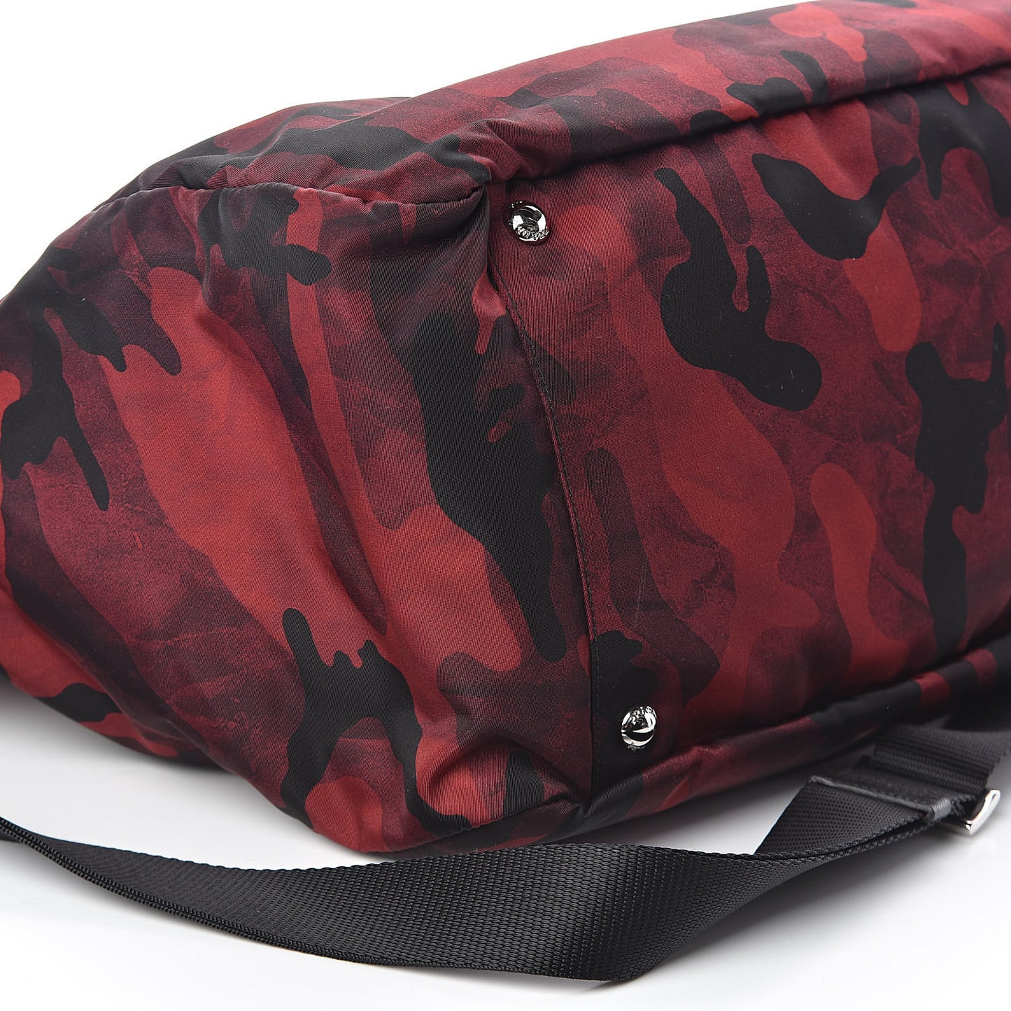 Tessuto Nylon Camouflage Shopping Tote Bordeaux