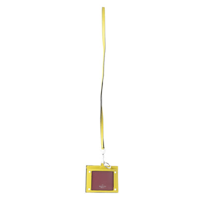 Valentino Garavani Lambskin Free Rockstud Spike Badge Holder Light Yellow 3 of 7