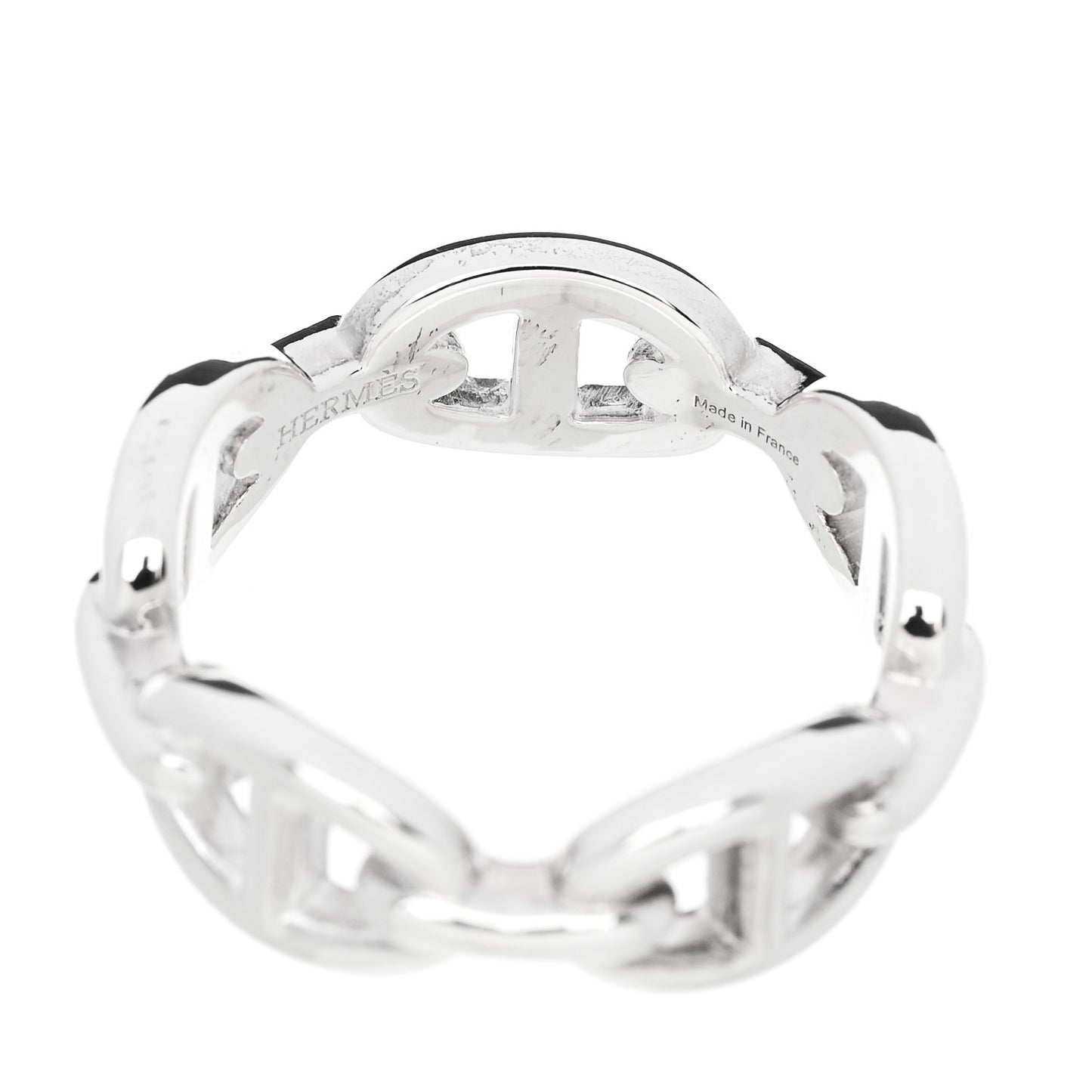 Sterling Silver PM Chaine d'Ancre Enchainee Band Ring 58 8.5