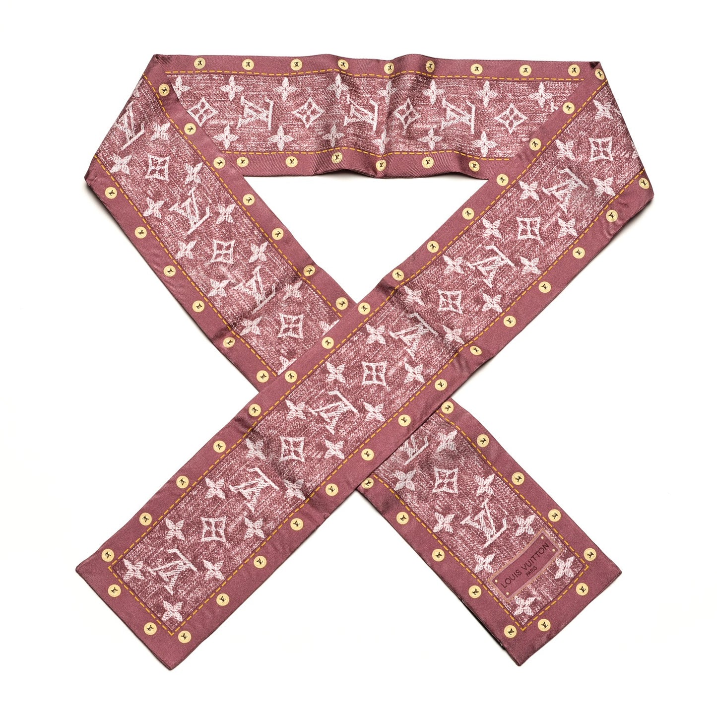 Silk Monogram Denim Bandeau