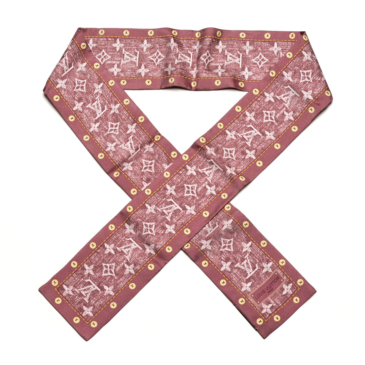 Louis Vuitton Silk Monogram Denim Bandeau 1 of 5