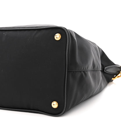 Prada Tessuto Nylon Saffiano Satchel Black 11 of 11