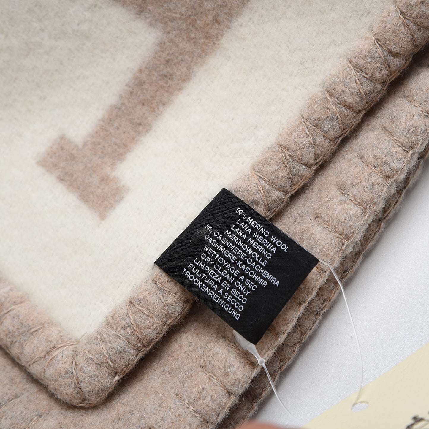 Wool Cashmere Avalon III Blanket Coco Camomille