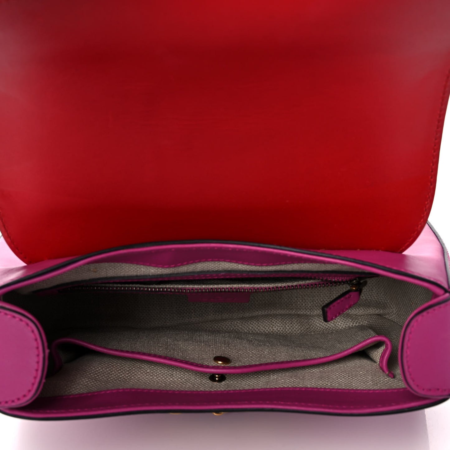 Calfskin Medium Lady Web Shoulder Bag New Rosette Hibiscus Red