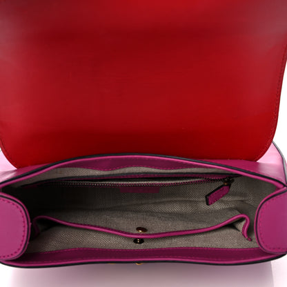 Gucci Calfskin Medium Lady Web Shoulder Bag New Rosette Hibiscus Red 4 of 10