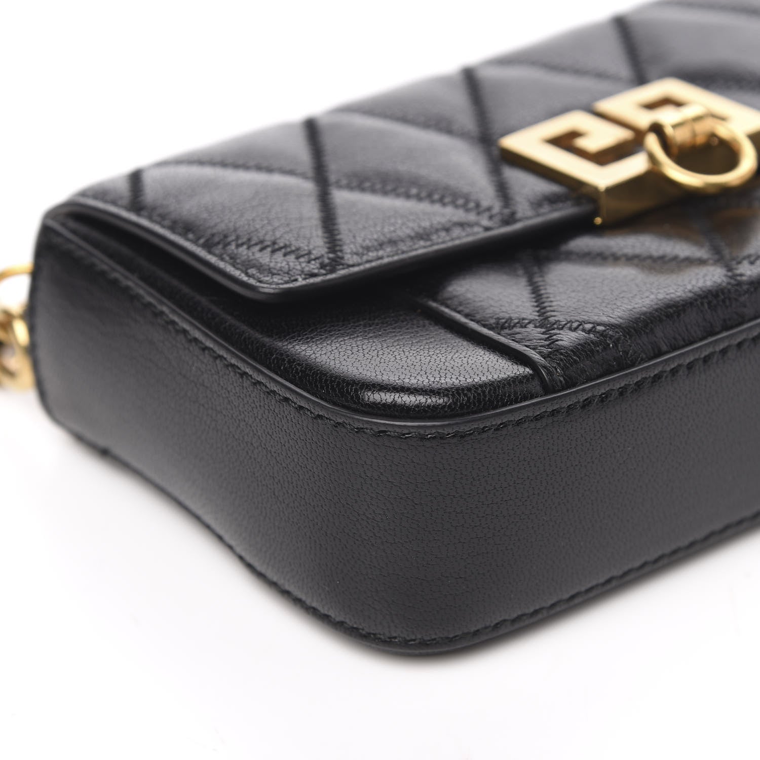 Givenchy Goatskin Quilted GV3 Mini Pocket Convertible Bag Black 7 of 11