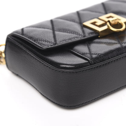 Givenchy Goatskin Quilted GV3 Mini Pocket Convertible Bag Black 7 of 11