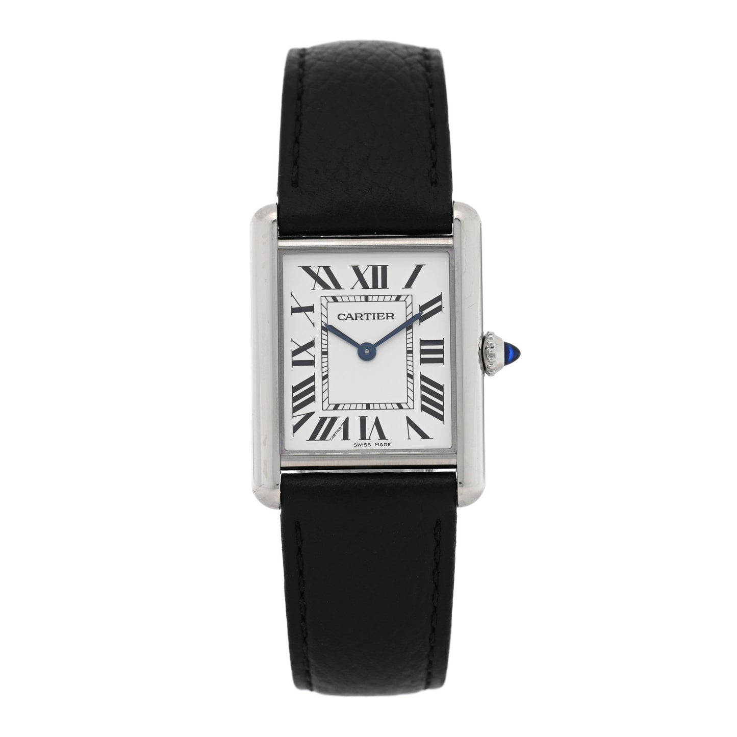 Stainless Steel Calfskin 25mm Must de Cartier Tank Quartz Watch