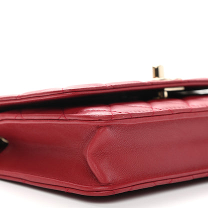 Chanel Lambskin Quilted Trendy CC Wallet On Chain WOC Red 9 of 14