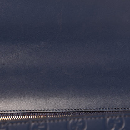 Gucci Guccissima Medium Padlock Shoulder Bag Blue Agata 16 of 18