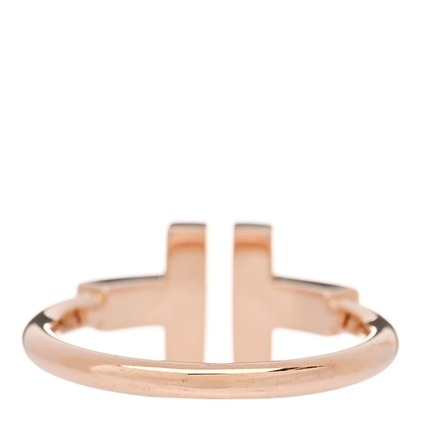18K Rose Gold Mother of Pearl T Wire Ring 52 6