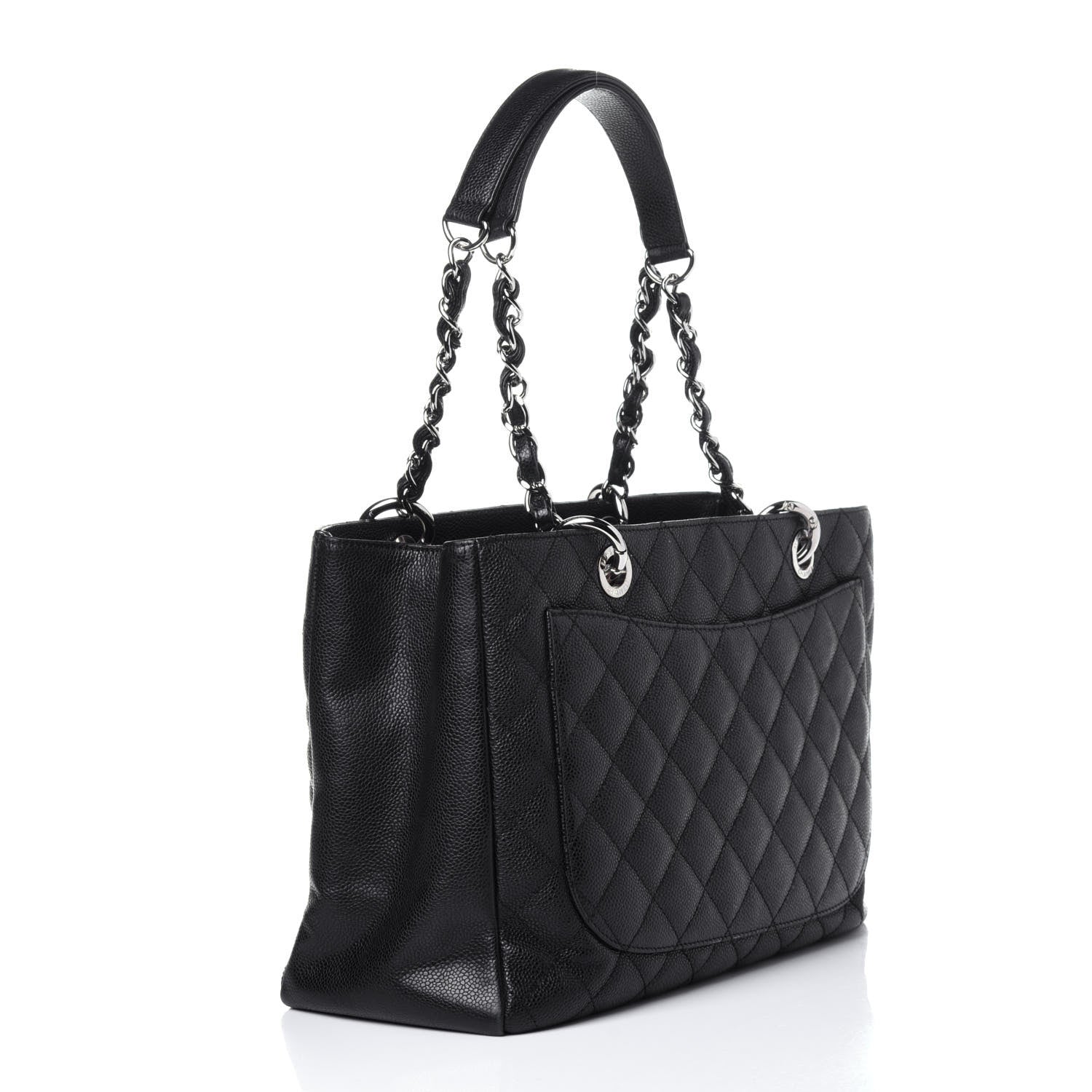 Chanel Caviar Quilted Grand Shopping Tote GST Black 3 of 11