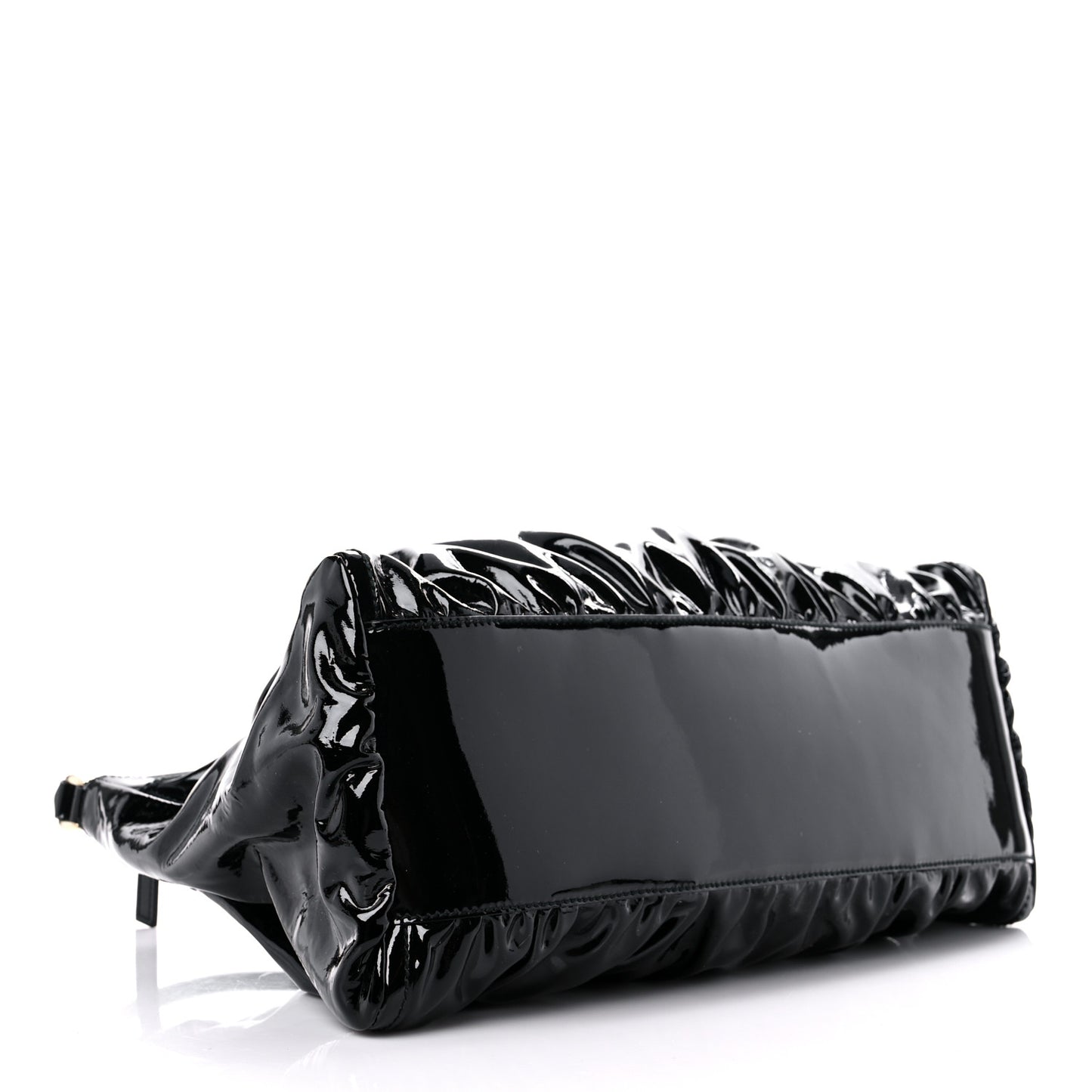 Patent Large D Ring Hobo Black