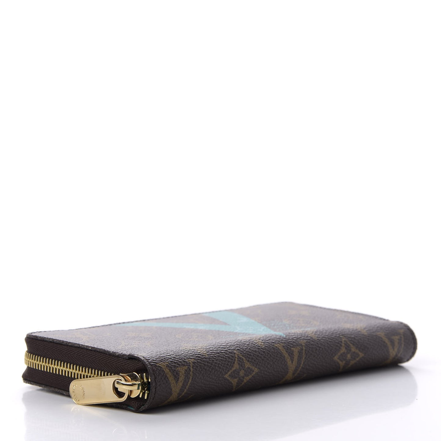 Monogram V Zippy Wallet Turquoise