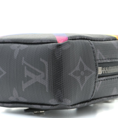 Louis Vuitton Monogram Eclipse Rainbow Box Pouch Bag Charm Key Ring 5 of 9